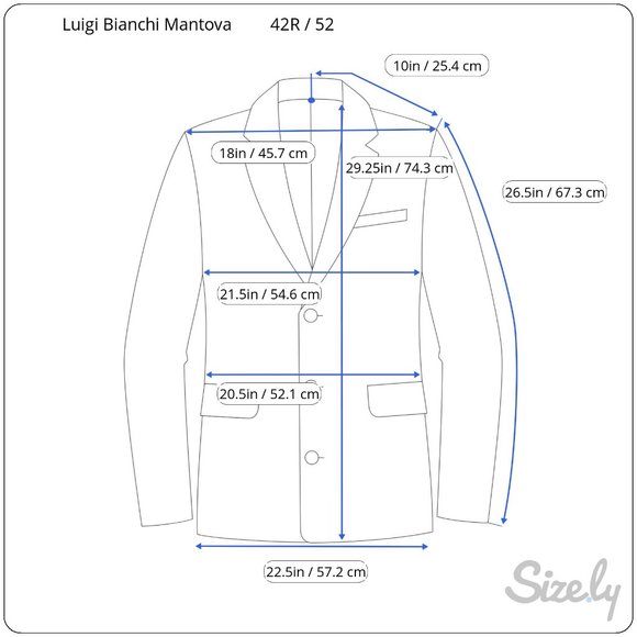 Luigi Bianchi Mantova Sport Jacket 42R/52 Virgin Wool Slim Fit. Made in Italy. - Picture 10 of 10